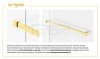 NEW TRENDY Kabina ścianka WALK-IN AVEXA GOLD SHINE z wieszakiem relingowym 50x200 EXK-3222